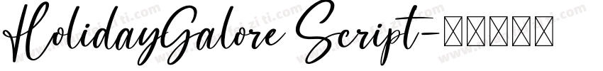 HolidayGalore Script字体转换